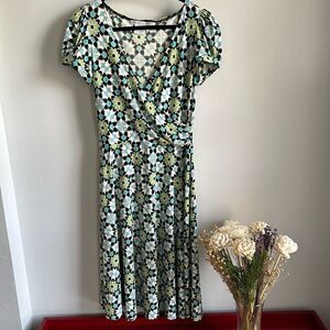 Maggy London Floral Faux Wrap Dress